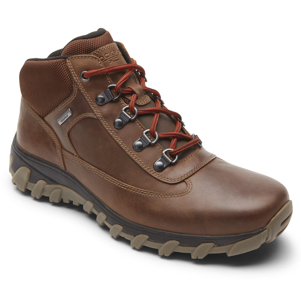 Rockport Mens Boots Brown - Cold Springs Plus Waterproof Chukka - UK 132-RAUGPN